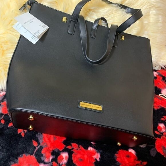 Adrienne Vittadini Modern Edge Black Handbag" - Picture 2 of 8